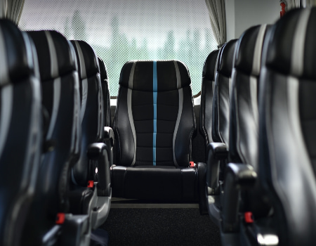 interior of a Ash Coach Bus sprinter van